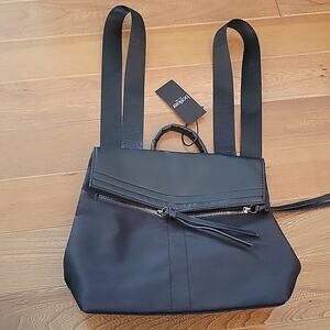 NWT Botkier Trigger Mini‎ Nylon Faux Leather Backpack Purse Bag Black